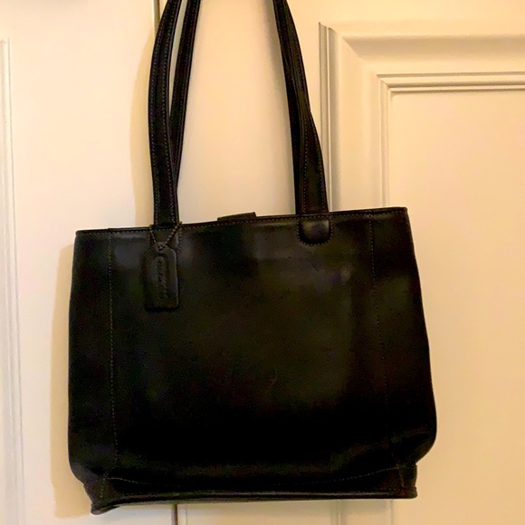 Coach black leather bag - Picture 1 of 4